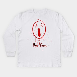 Red Yawn Kids Long Sleeve T-Shirt